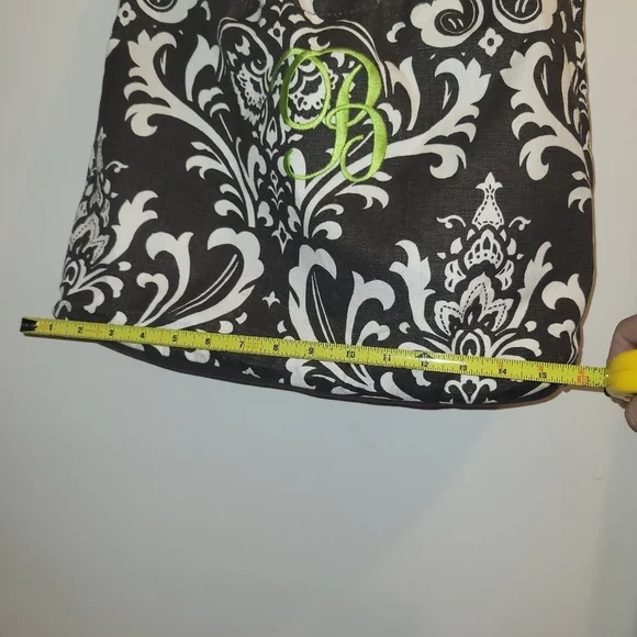 Buckhead Betties brown and white floral tote, with initial B for Beautiful! - Picture 7 of 10